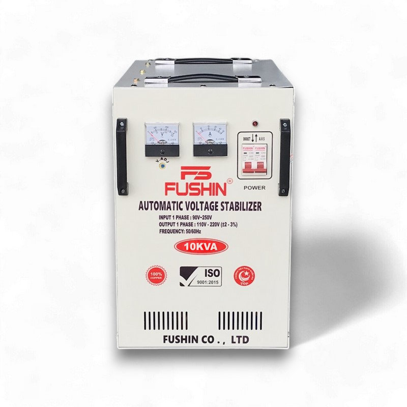 Ổn Áp 1 Pha 10KVA FUSHIN Dải 90V~250V Ra 110V-220V - Hình thực tế 1
