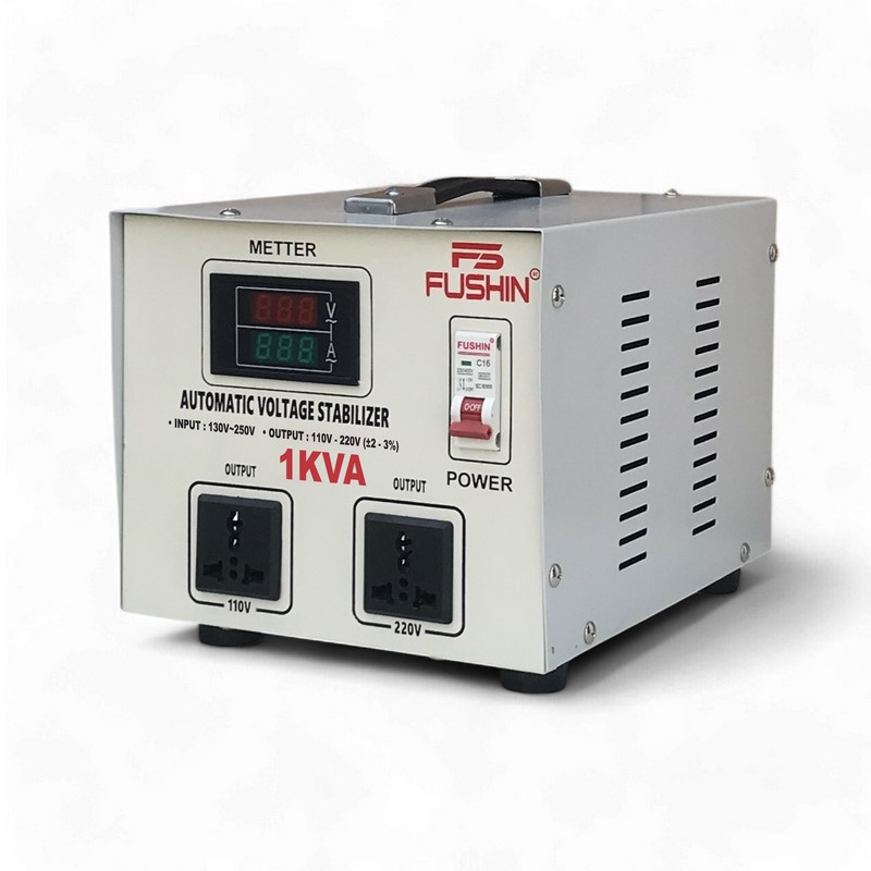 Ổn Áp 1 Pha 1KVA FUSHIN Dải 130V~250V Ra 110V-220V - Hình thực tế 3
