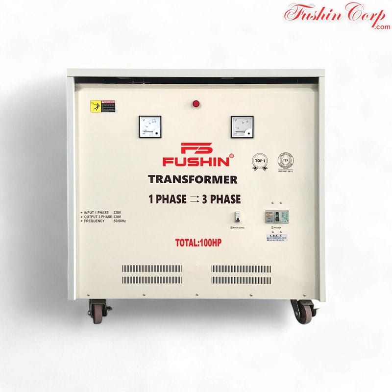 Biến Áp 1 Pha 220V Ra 3 Pha 220V 100HP FUSHIN - Hình 1