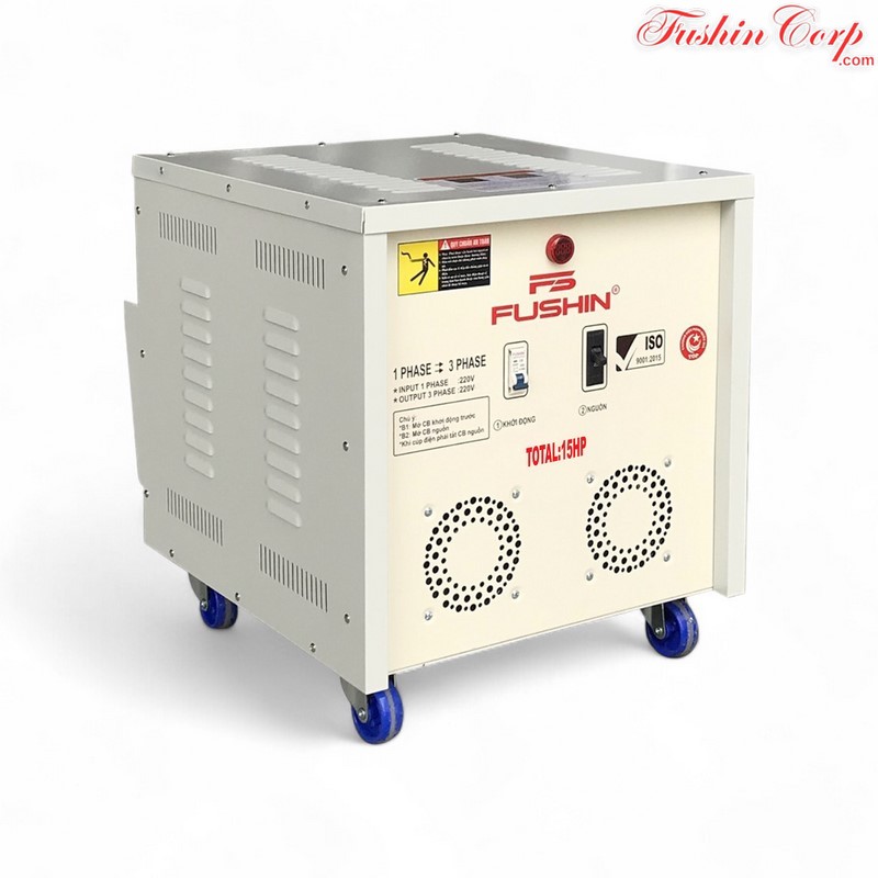 Biến Áp 1 Pha 220V Ra 3 Pha 220V 15HP FUSHIN - Hình