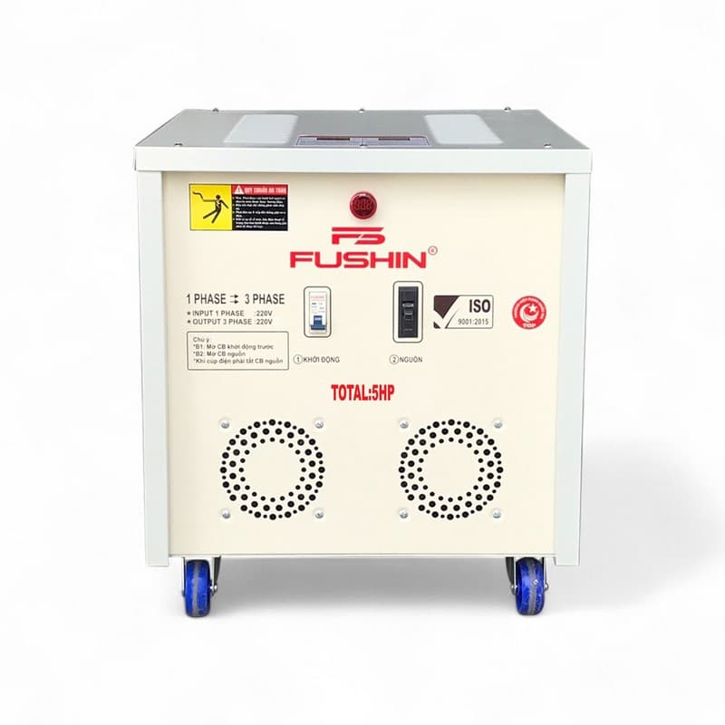 Biến Áp 1 Pha 220V Ra 3 Pha 220V 5HP FUSHIN - Hình 1