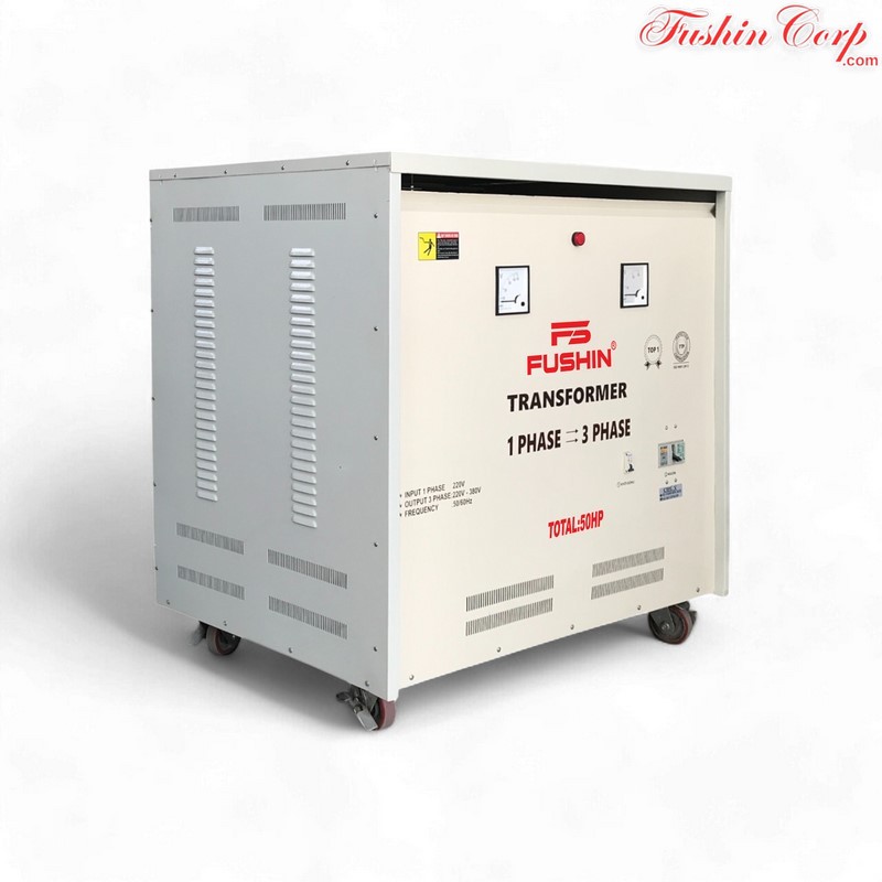 Biến Áp 1 Pha 220V Ra 3 Pha 220V Và 380V 50HP FUSHIN - Hình 2