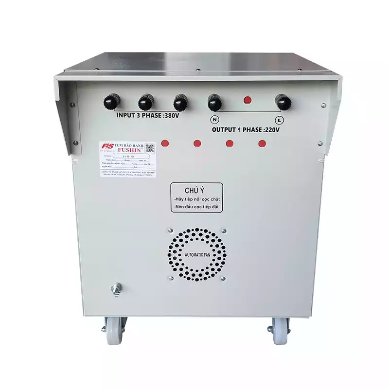 Biến áp 3 pha 380V ra 1 pha 220V 6KVA FUSHIN dây đồng - Hình 4