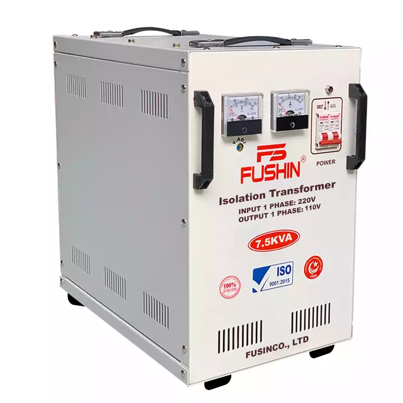 Biến Áp Cách Ly 1 Pha 7.5KVA FUSHIN Vào 220V Ra 100V-110V Dây Đồng - Hình 3
