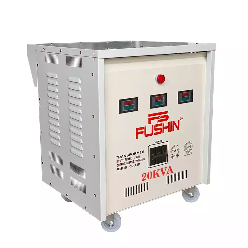 Biến Áp Tự Ngẫu 3 Pha 20KVA FUSHIN Vào 380V Ra 200V-220V Thông Dụng - Hình 2