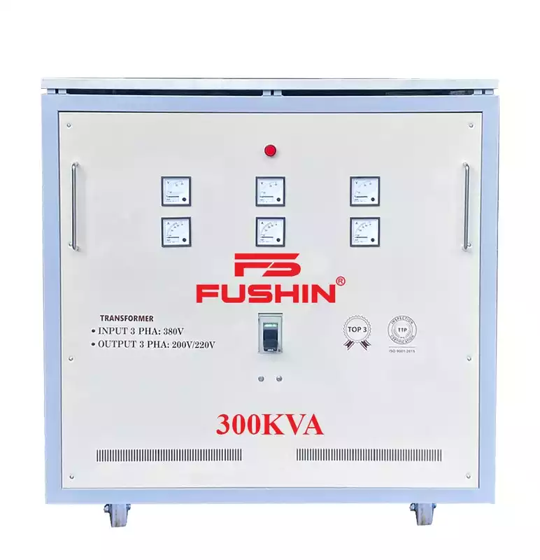 Biến Áp Tự Ngẫu 3 Pha 300KVA FUSHIN Vào 380V Ra 200V-220V Thông Dụng - Hình 1