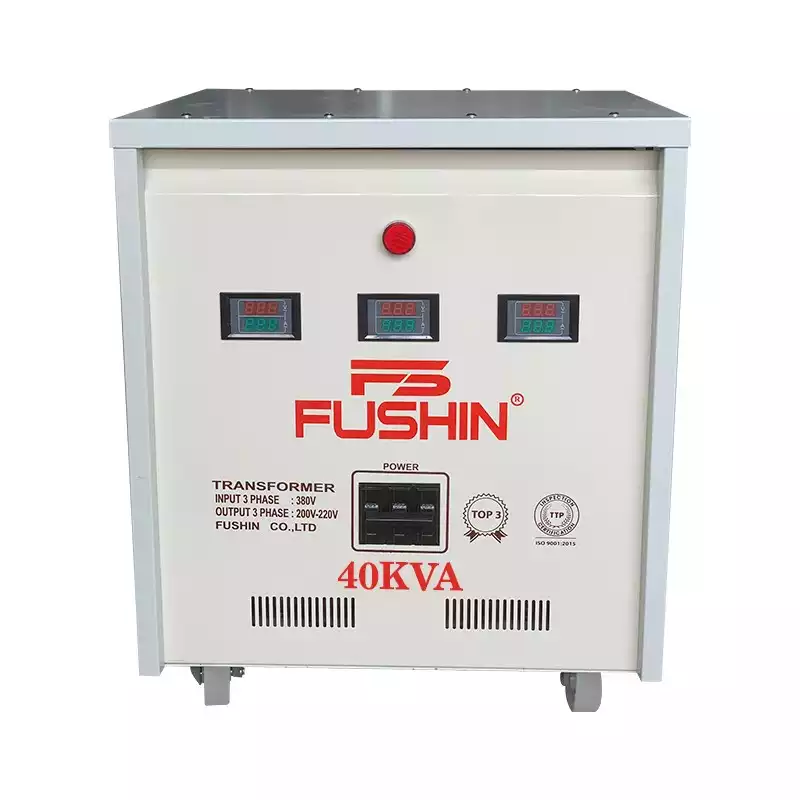 Biến Áp Tự Ngẫu 3 Pha 40KVA FUSHIN Vào 380V Ra 200V-220V Thông Dụng - Hình 1