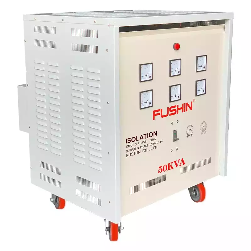 Biến Áp Cách Ly 3 Pha 50KVA FUSHIN Vào 380V Ra 200V-220V Thông Dụng - Hình 2