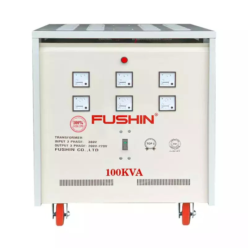 Biến Áp Tự Ngẫu 3 Pha 100KVA FUSHIN Vào 380V Ra 200V-220V Dây Đồng - Hình 1