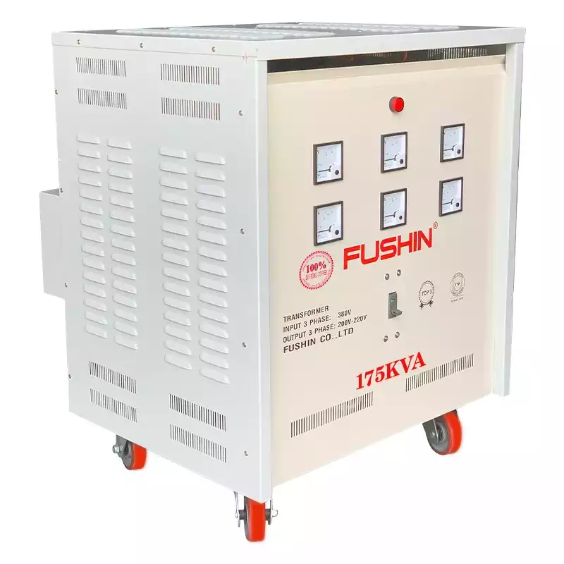 Biến Áp Tự Ngẫu 3 Pha 175KVA FUSHIN Vào 380V Ra 200V-220V Dây Đồng - Hình 2