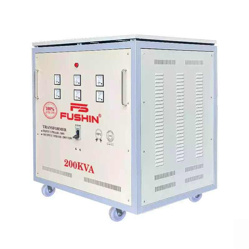 Biến Áp Tự Ngẫu 3 Pha 200KVA FUSHIN Vào 380V Ra 200V-220V Dây Đồng - Hình 3