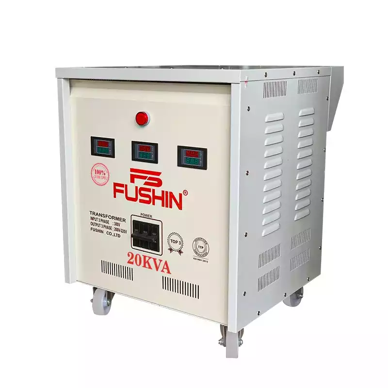 Biến Áp Tự Ngẫu 3 Pha 20KVA FUSHIN Vào 380V Ra 200V-220V Dây Đồng - Hình 2