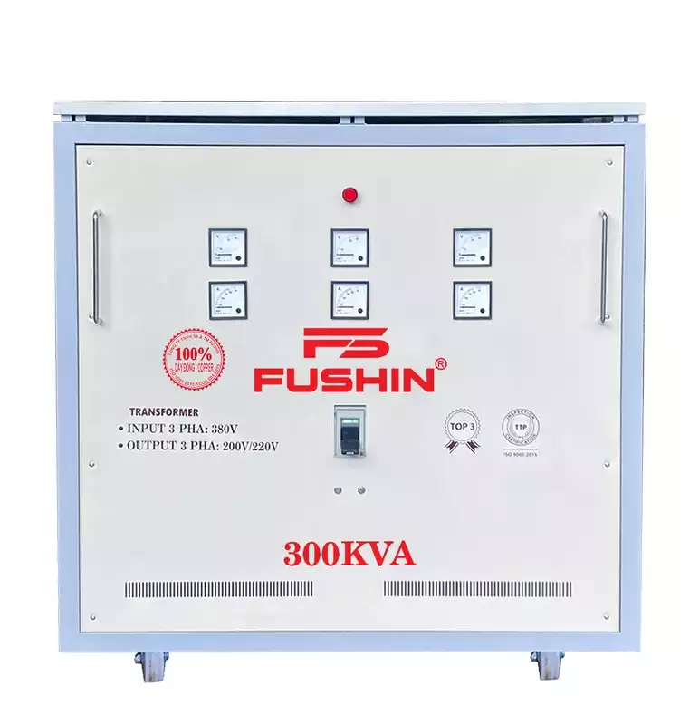 Biến Áp Tự Ngẫu 3 Pha 300KVA FUSHIN Vào 380V Ra 200V-220V Dây Đồng - Hình 1