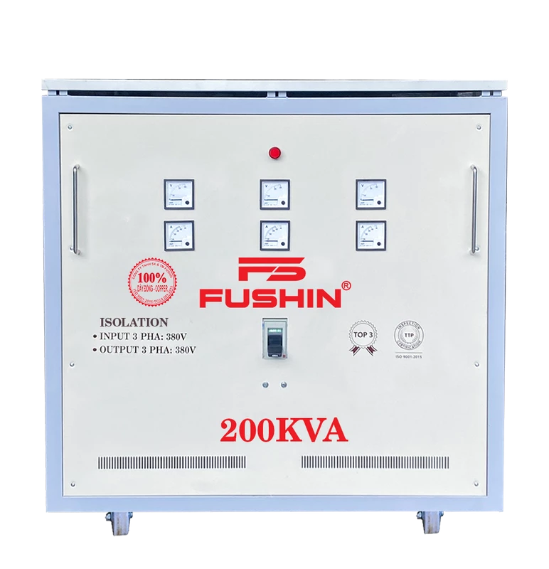 Biến Áp Cách Ly 3 Pha 380V Ra 380V 200KVA FUSHIN Dây Đồng - Hình 1